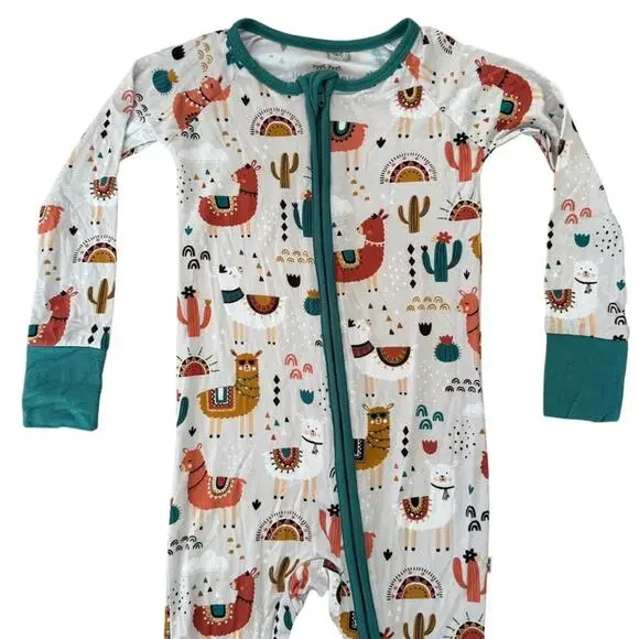 Little Sleepies Llama Love Zippy Pajamas Bamboo Size 18-24 Months - Picture 2 of 7